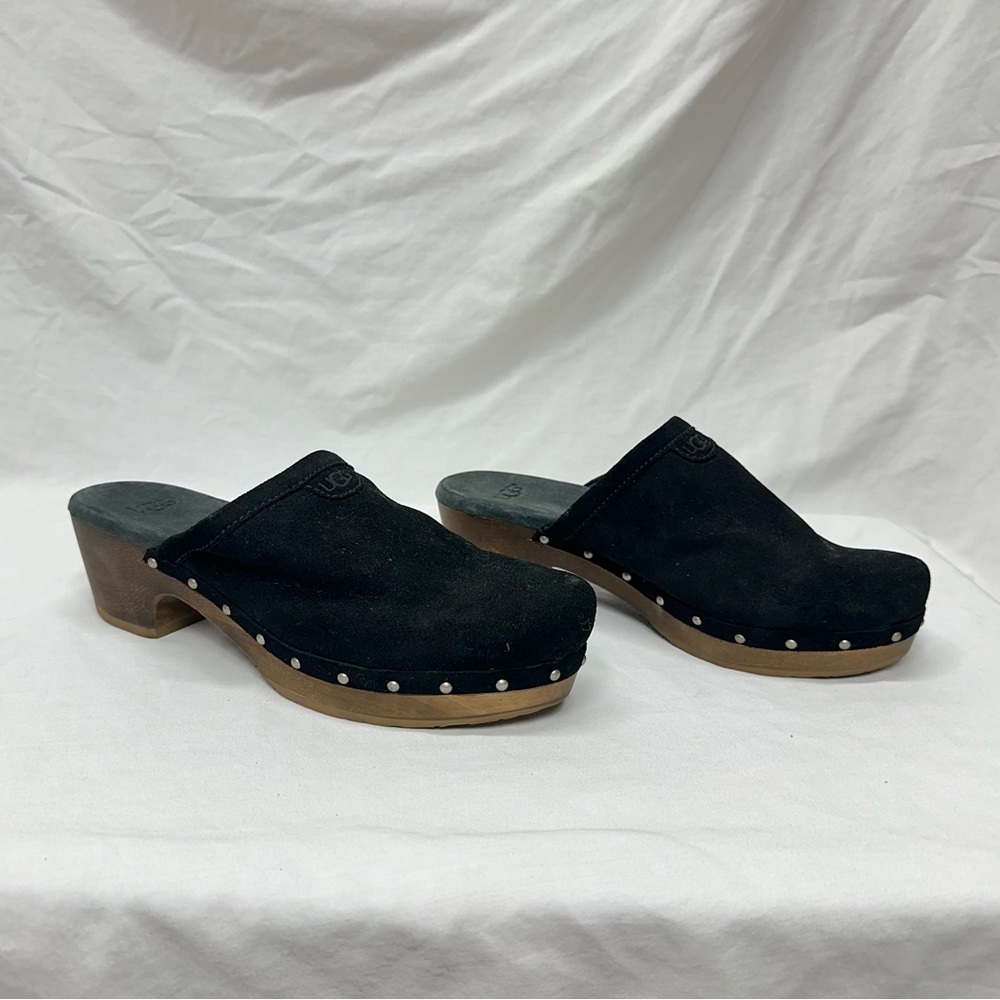UGG Abbie Studded Black Suede Clogs